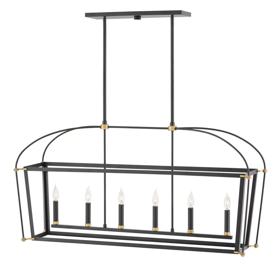Selby LED Linear Pendant in Black - Image 1