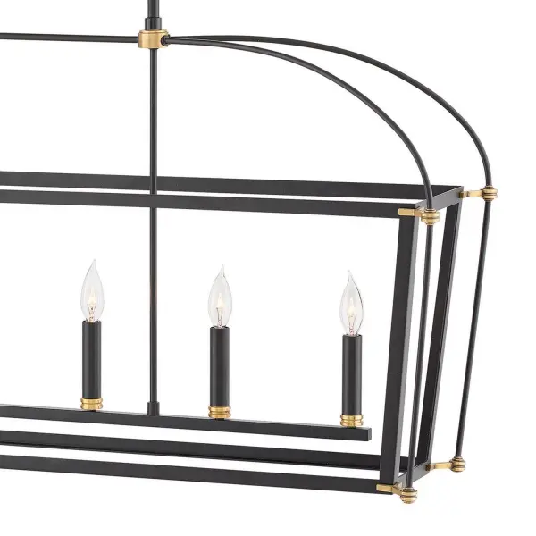 Selby LED Linear Pendant in Black - Image 3