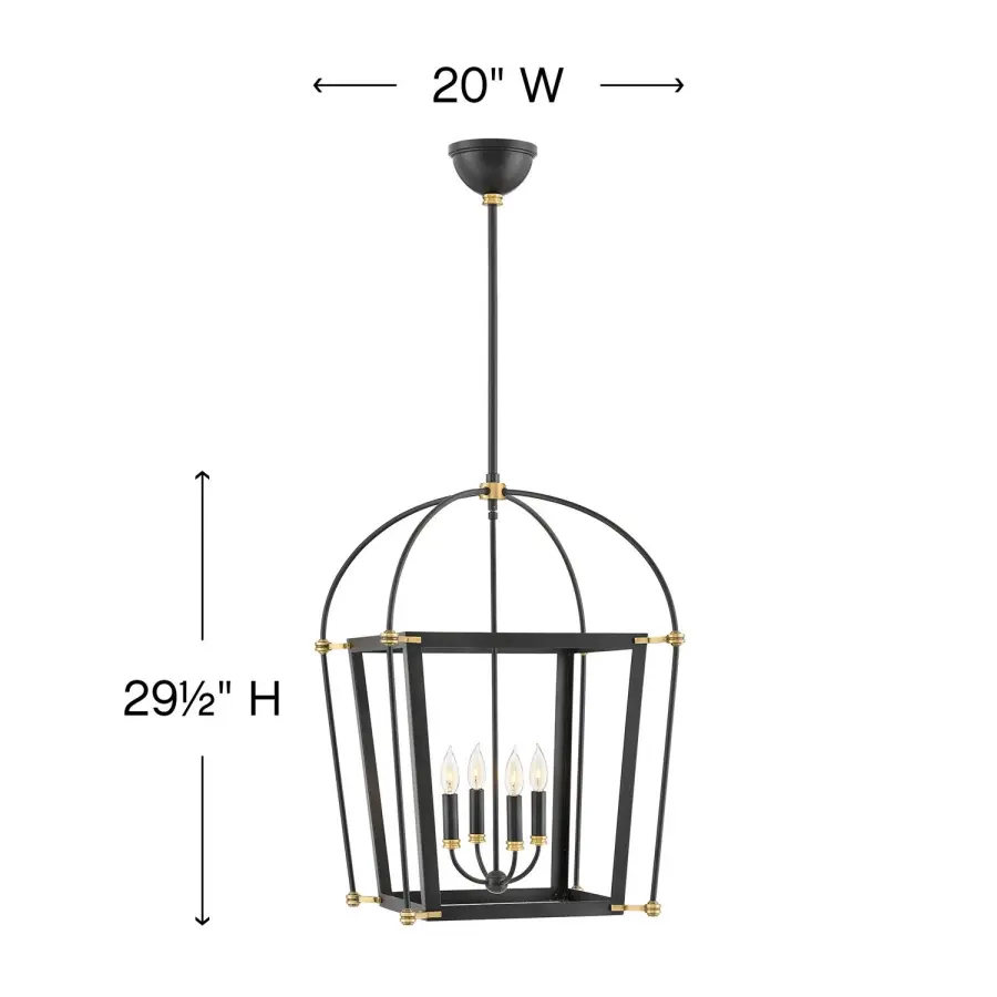 Selby LED Pendant in Black - Image 4