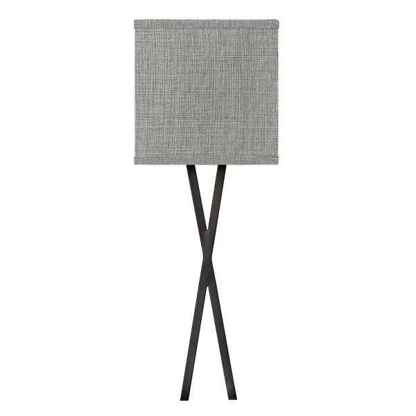 Creativity meets practicality in Axis. Featuring a classic crossed-stem design, its shade comes in Off White Linen or Heather Gray Linen complemented by a Black or Heritage Brass finish. - alternate view