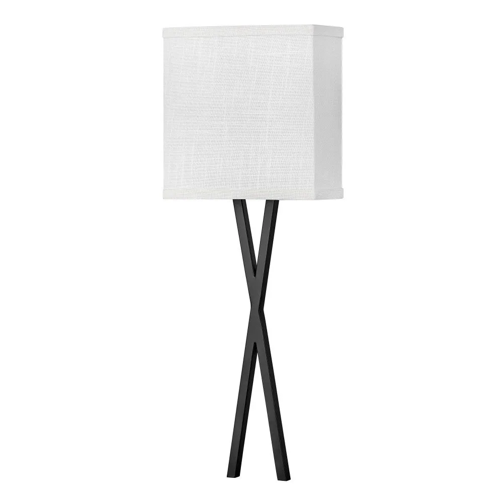 Axis Off White LED Wall Sconce in Black