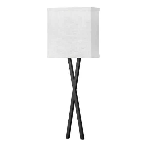 Creativity meets practicality in Axis. Featuring a classic crossed-stem design, its shade comes in Off White Linen or Heather Gray Linen complemented by a Black or Heritage Brass finish.