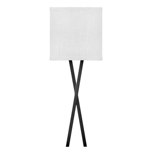 Creativity meets practicality in Axis. Featuring a classic crossed-stem design, its shade comes in Off White Linen or Heather Gray Linen complemented by a Black or Heritage Brass finish. - alternate view