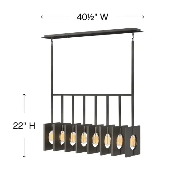 Ludlow LED Linear Pendant in Brushed Graphite - Image 5