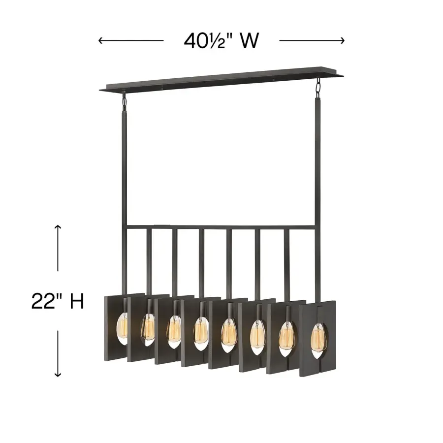 Ludlow LED Linear Pendant in Brushed Graphite - Image 5