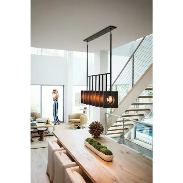 Ludlow LED Linear Pendant in Brushed Graphite - Image 8