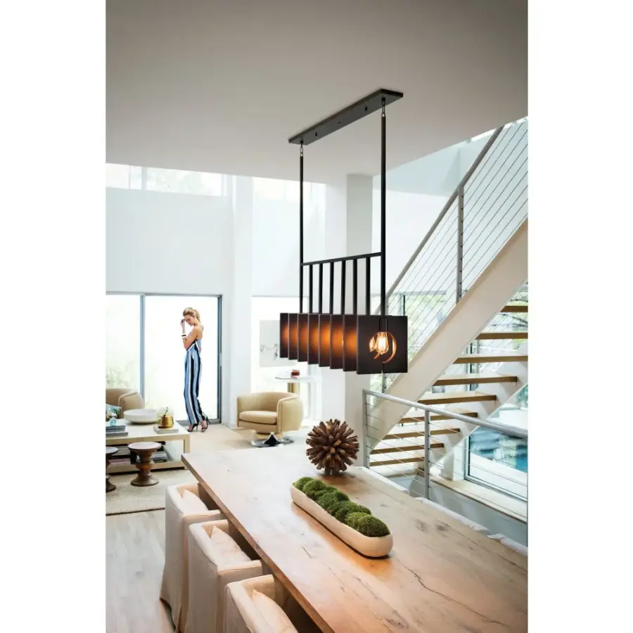 Ludlow LED Linear Pendant in Brushed Graphite - Image 8