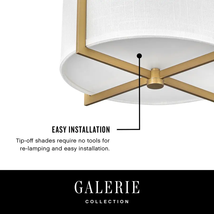 Axis Off White LED Semi-Flush Mount in Black - Image 3