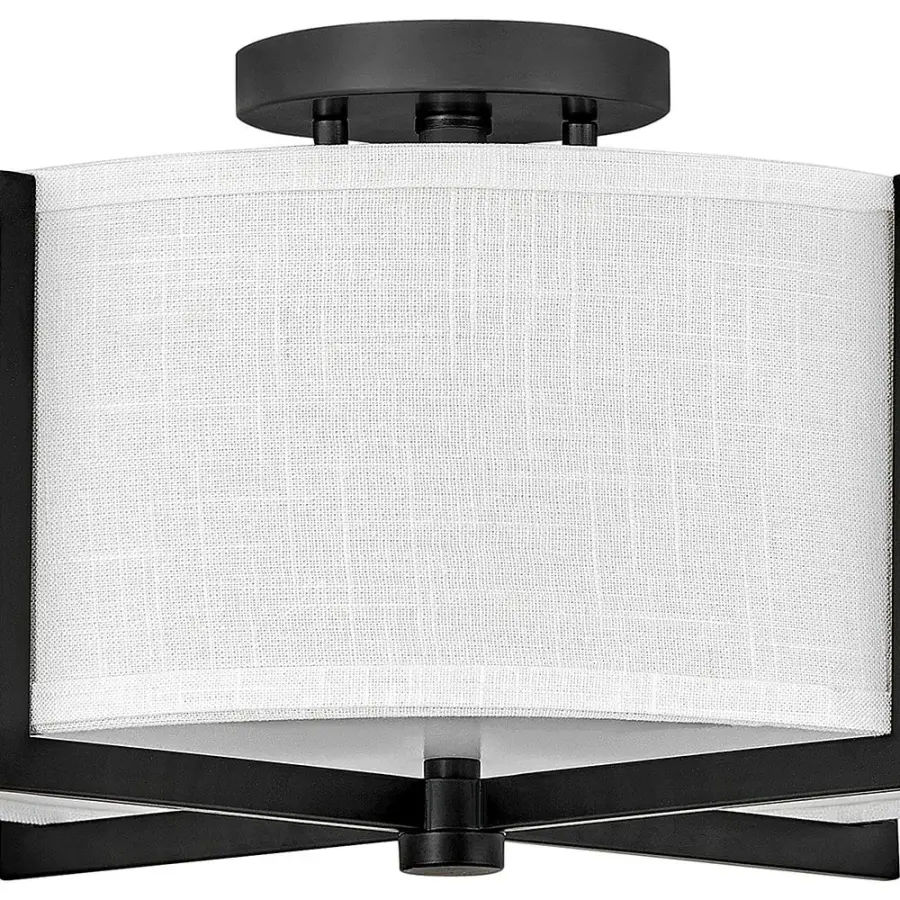 Axis Off White LED Semi-Flush Mount in Black - Image 6