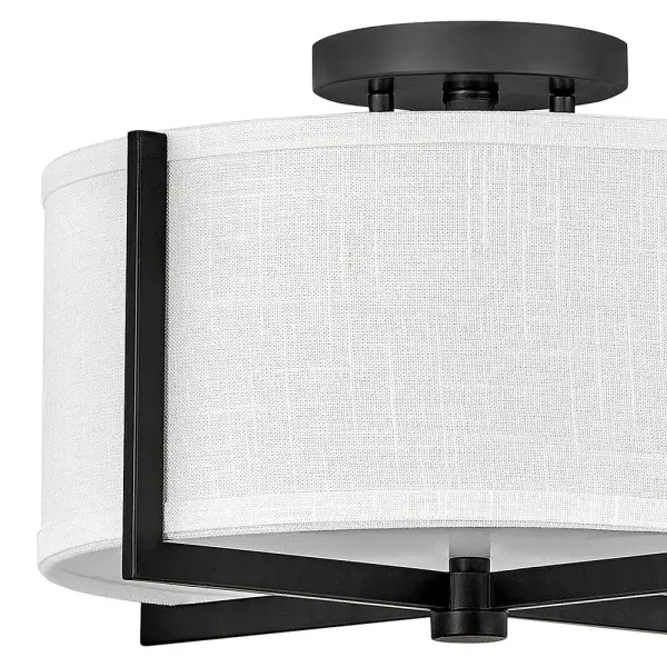 Axis Off White LED Semi-Flush Mount in Black - Image 7