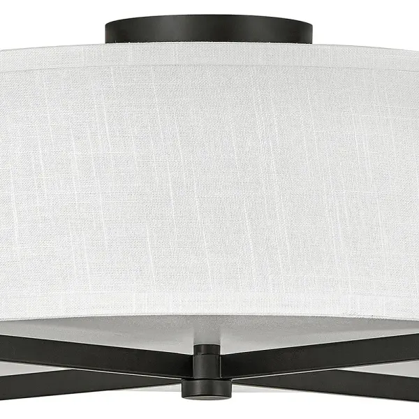 Axis Off White LED Semi-Flush Mount in Black - Image 6