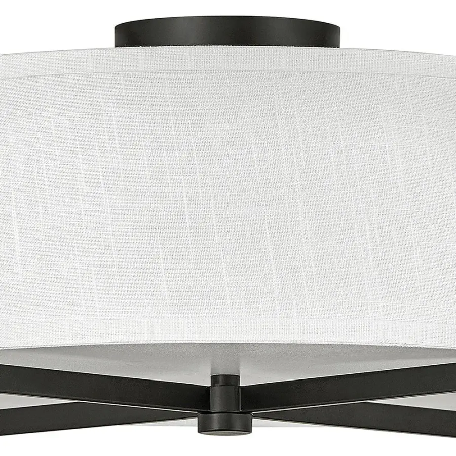 Axis Off White LED Semi-Flush Mount in Black - Image 6