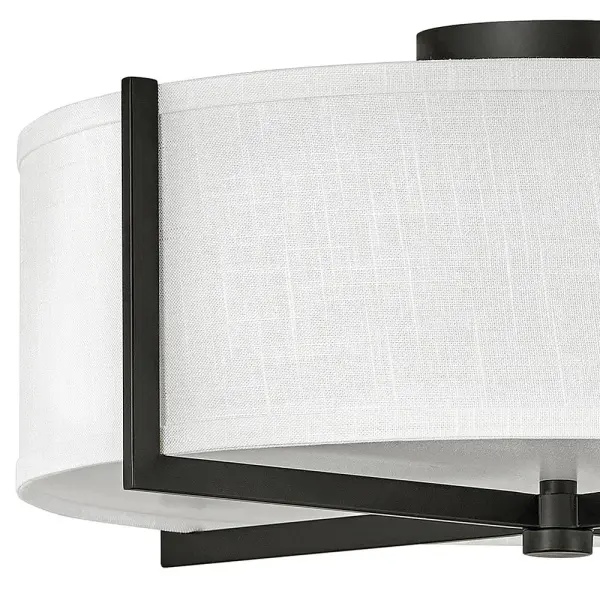 Axis Off White LED Semi-Flush Mount in Black - Image 7
