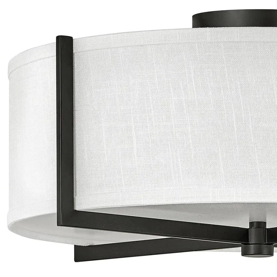 Axis Off White LED Semi-Flush Mount in Black - Image 7