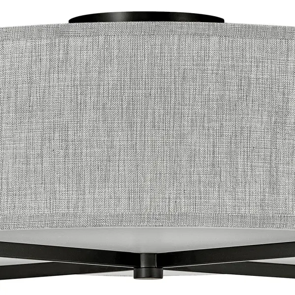 Axis Heathered Gray LED Semi-Flush Mount in Black - Image 7