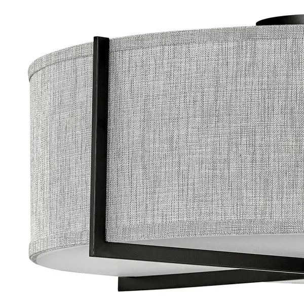 Axis Heathered Gray LED Semi-Flush Mount in Black - Image 8
