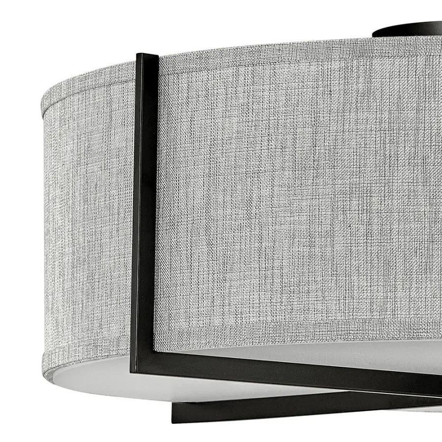 Axis Heathered Gray LED Semi-Flush Mount in Black - Image 8