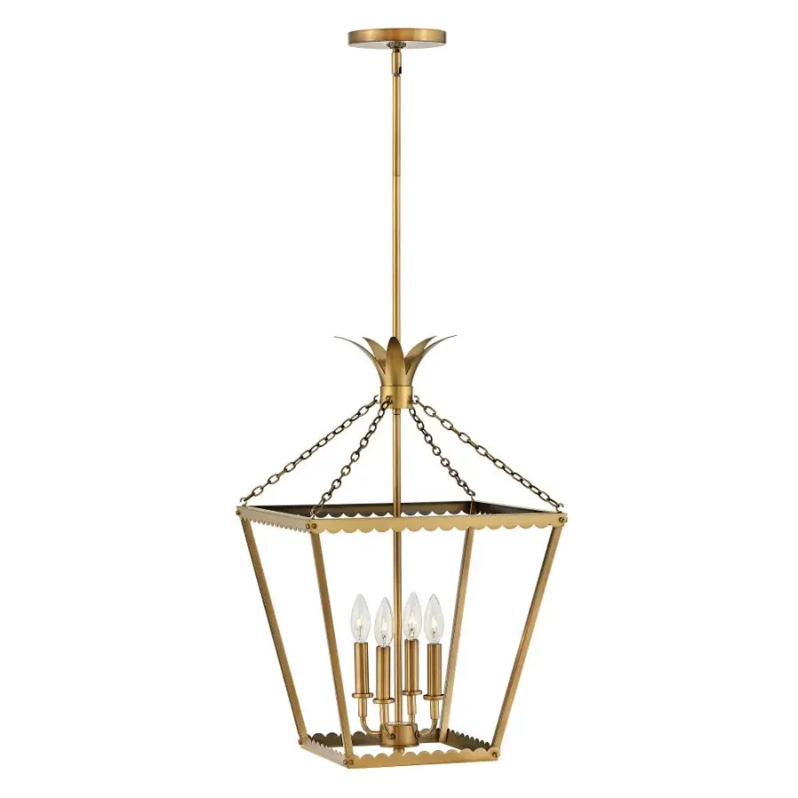 Palma LED Pendant in Heritage Brass - Image 1
