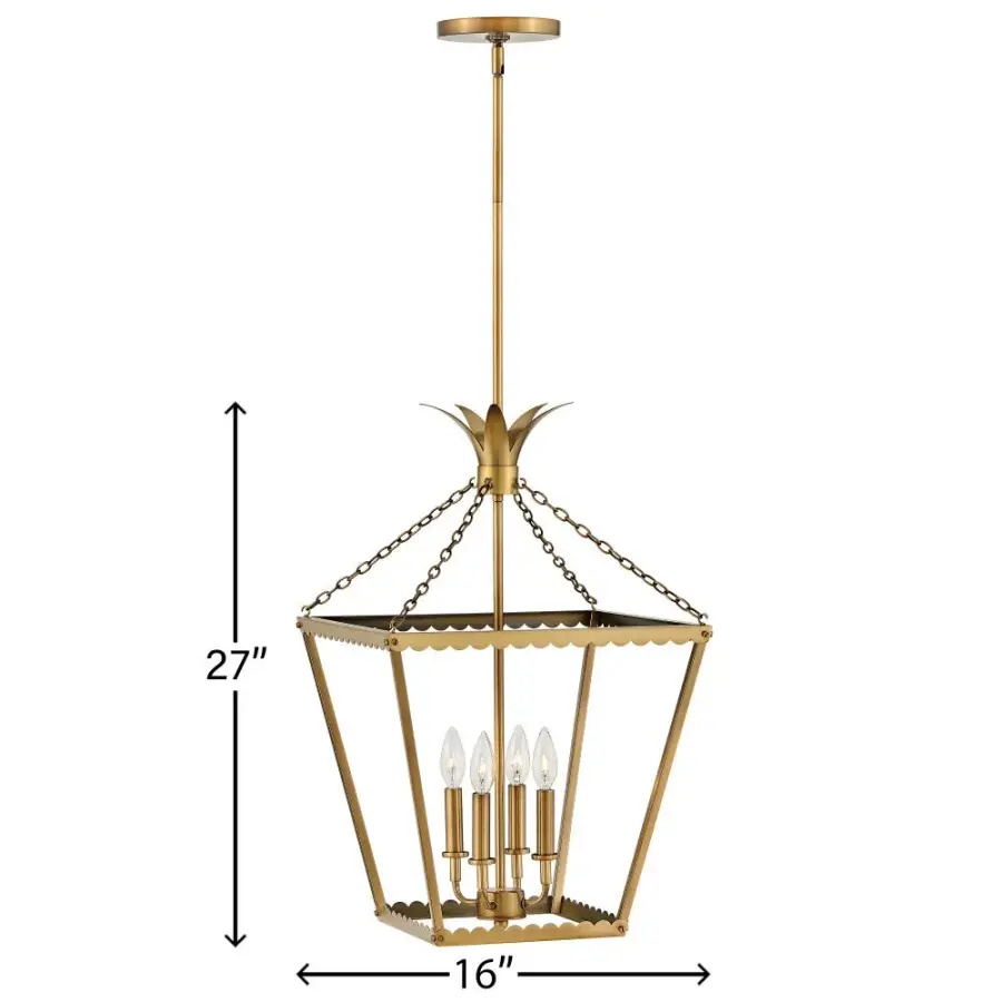 Palma LED Pendant in Heritage Brass - Image 2