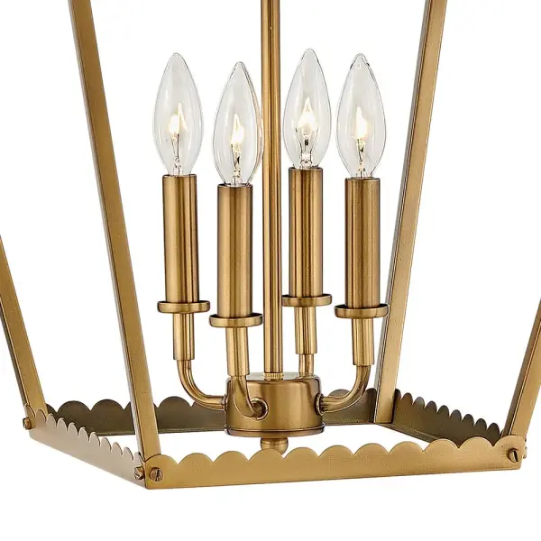 Palma LED Pendant in Heritage Brass - Image 5