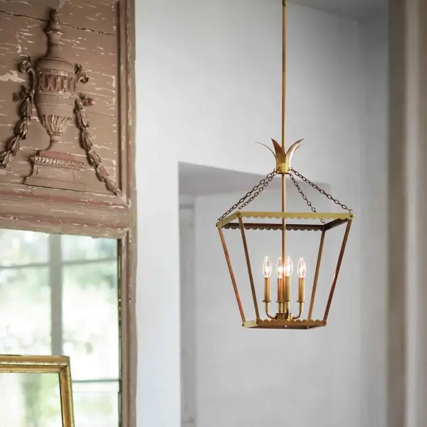 Palma LED Pendant in Heritage Brass - Image 7
