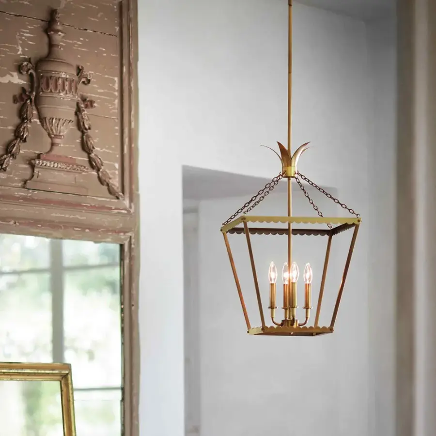 Palma LED Pendant in Heritage Brass - Image 7
