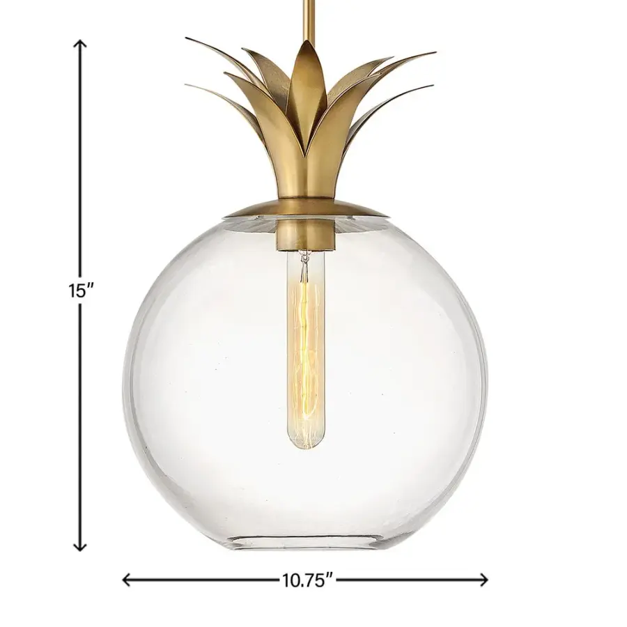 Palma LED Pendant in Heritage Brass - Image 2