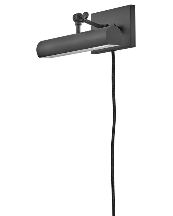 Stokes embraces traditional elegance at its finest. A delicate geometric backplate serves as the backdrop for a rounded shade in a striking Black, Heritage Brass, or Polished Nickel finish. Slim and streamlined, Stokes makes a dramatic impact while highlighting favorite elements within a space with artful illumination. Can be mounted with or without an included plug-in cord, featuring an in-line on/off switch. - alternate view