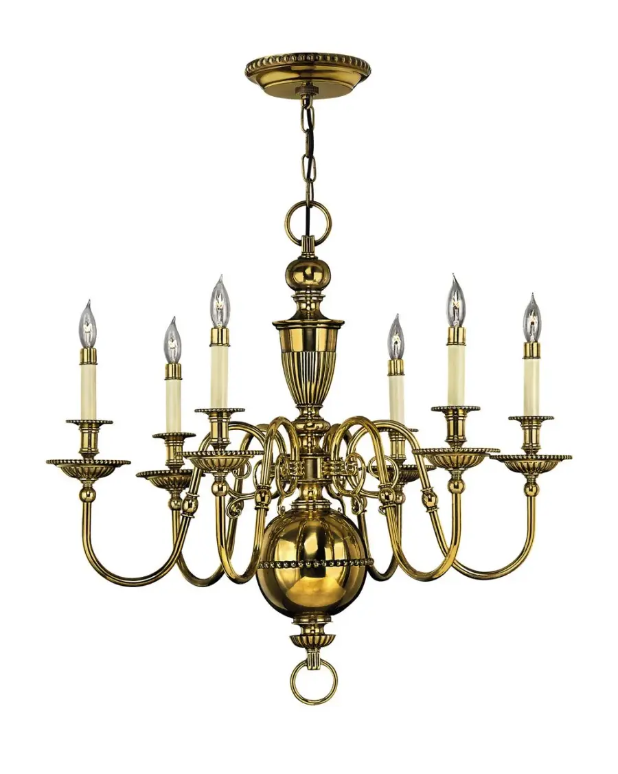 Cambridge LED Chandelier in Burnished Brass