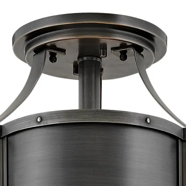 Chance LED Semi-Flush Mount in Blackened Brass - Image 3
