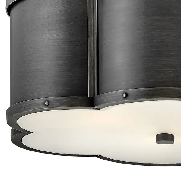 Chance LED Semi-Flush Mount in Blackened Brass - Image 4