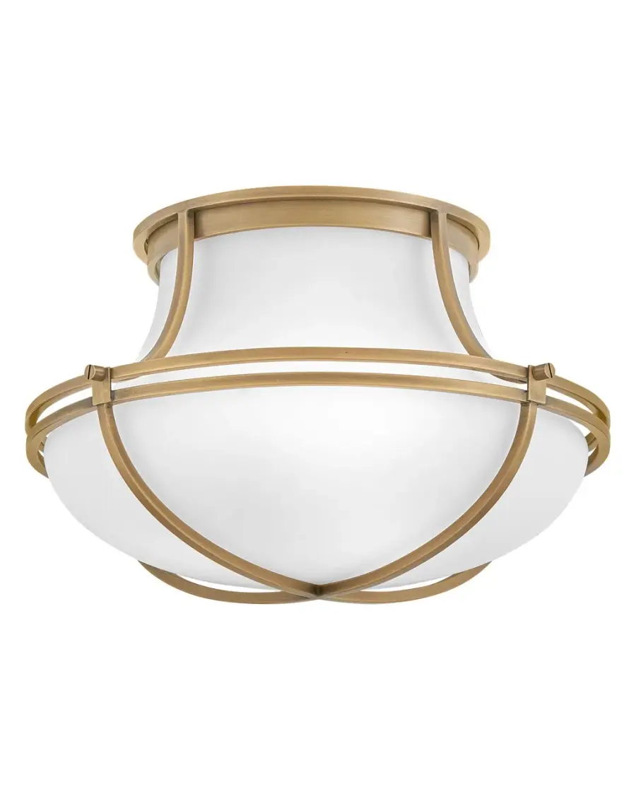Saddler LED Flush Mount in Heritage Brass - Image 1