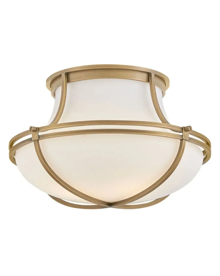 Saddler LED Flush Mount in Heritage Brass - Image 3