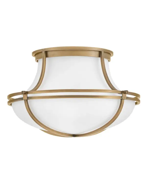 Saddler LED Flush Mount in Heritage Brass - Image 4