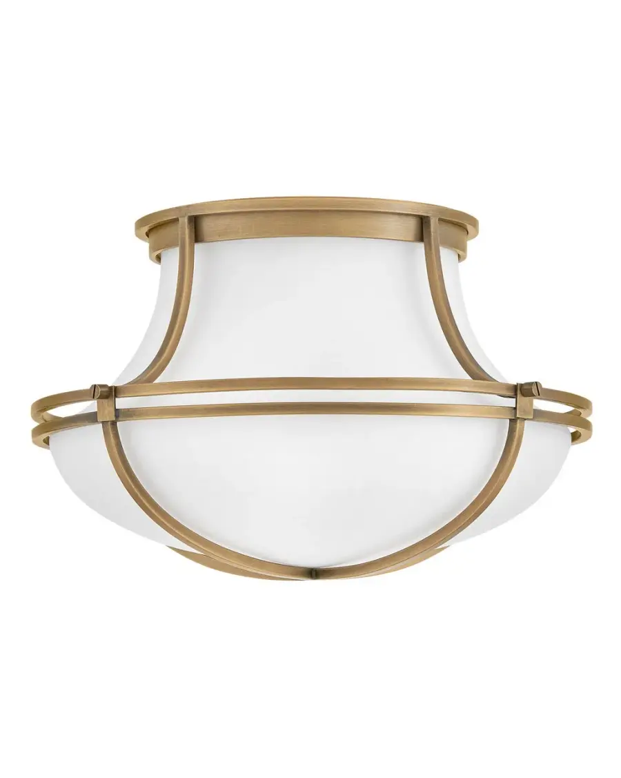 Saddler LED Flush Mount in Heritage Brass - Image 4