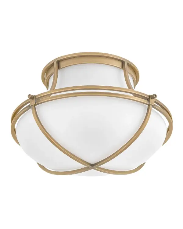 Saddler LED Flush Mount in Heritage Brass - Image 5