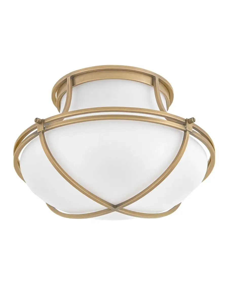 Saddler LED Flush Mount in Heritage Brass - Image 5