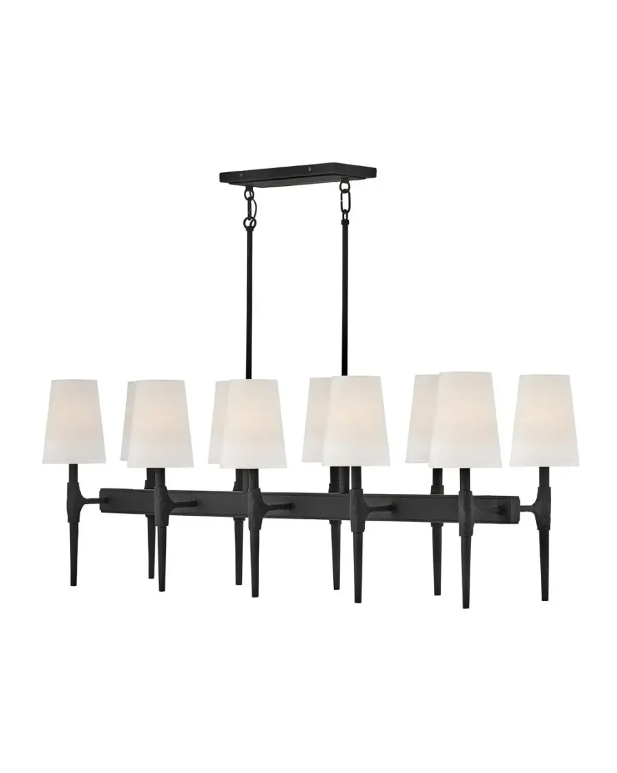 Beaumont 10-Light LED Linear Chandelier in Black