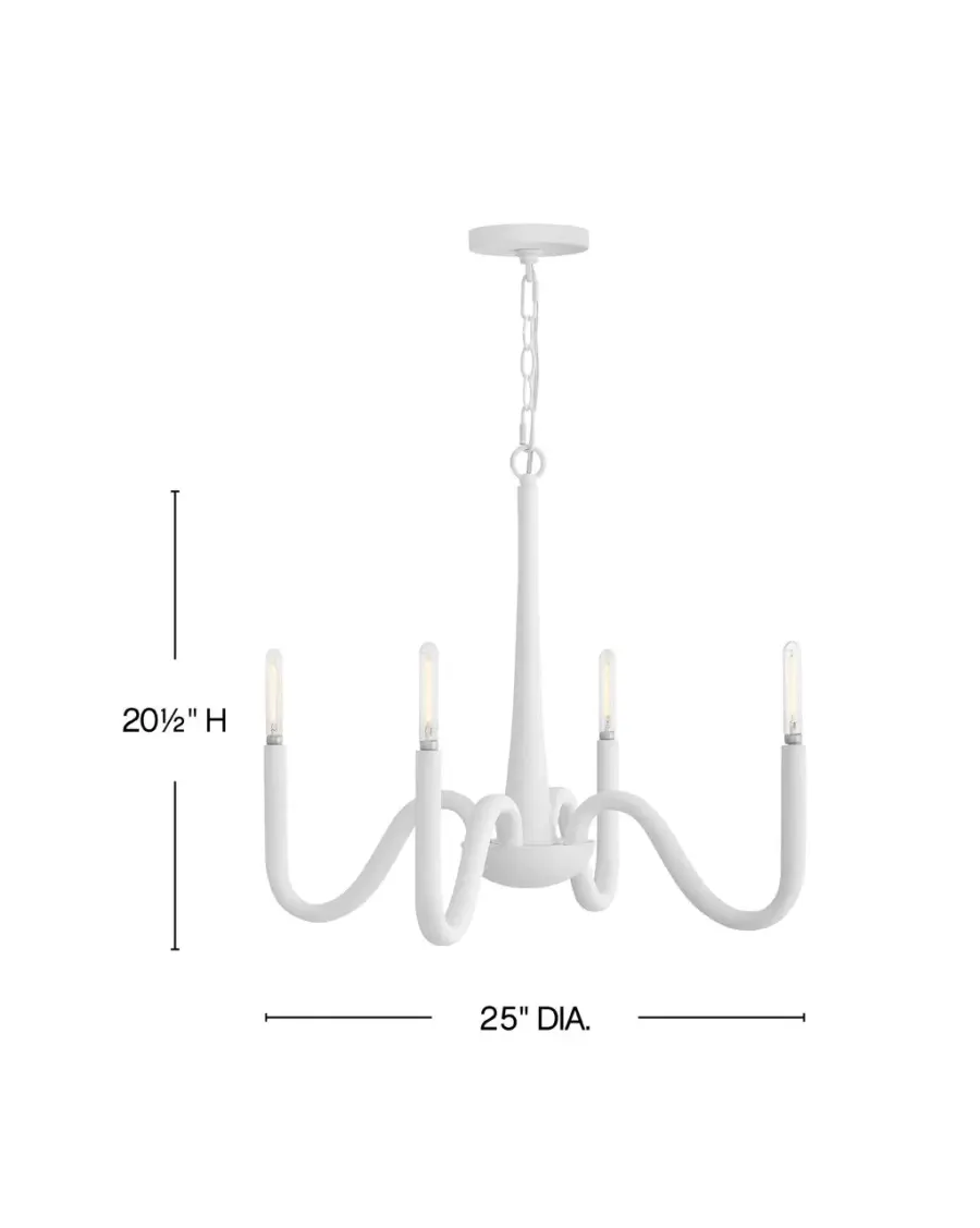 Maris LED Chandelier in Textured Plaster - Image 2