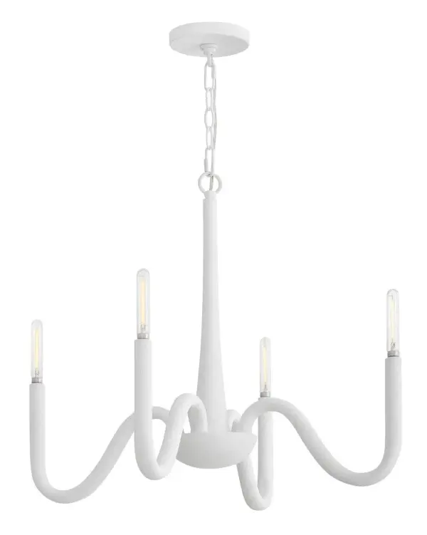 Maris LED Chandelier in Textured Plaster - Image 4