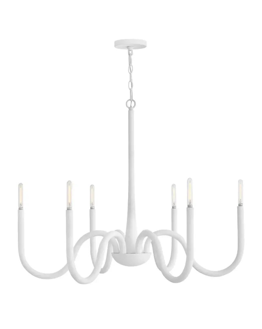 Maris LED Chandelier in Textured Plaster - Image 1