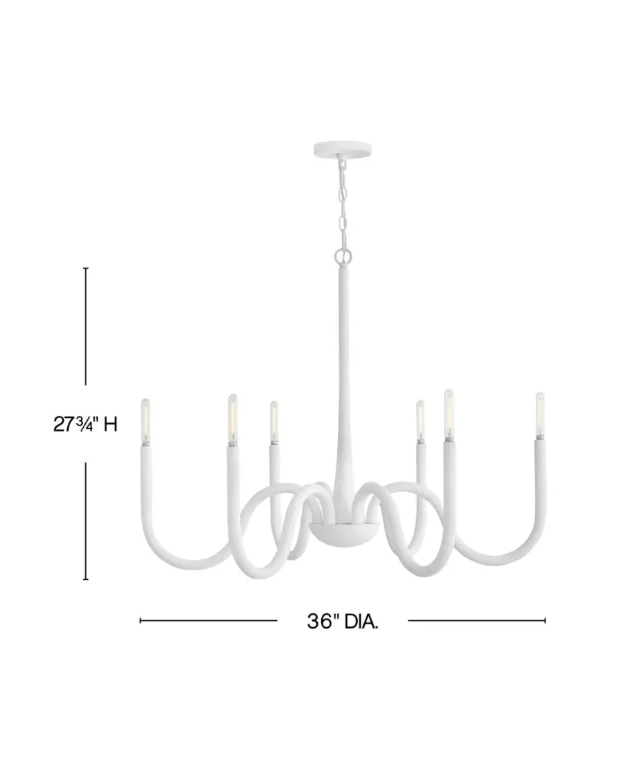 Maris LED Chandelier in Textured Plaster - Image 2