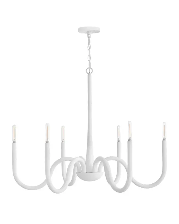 Maris LED Chandelier in Textured Plaster - Image 3