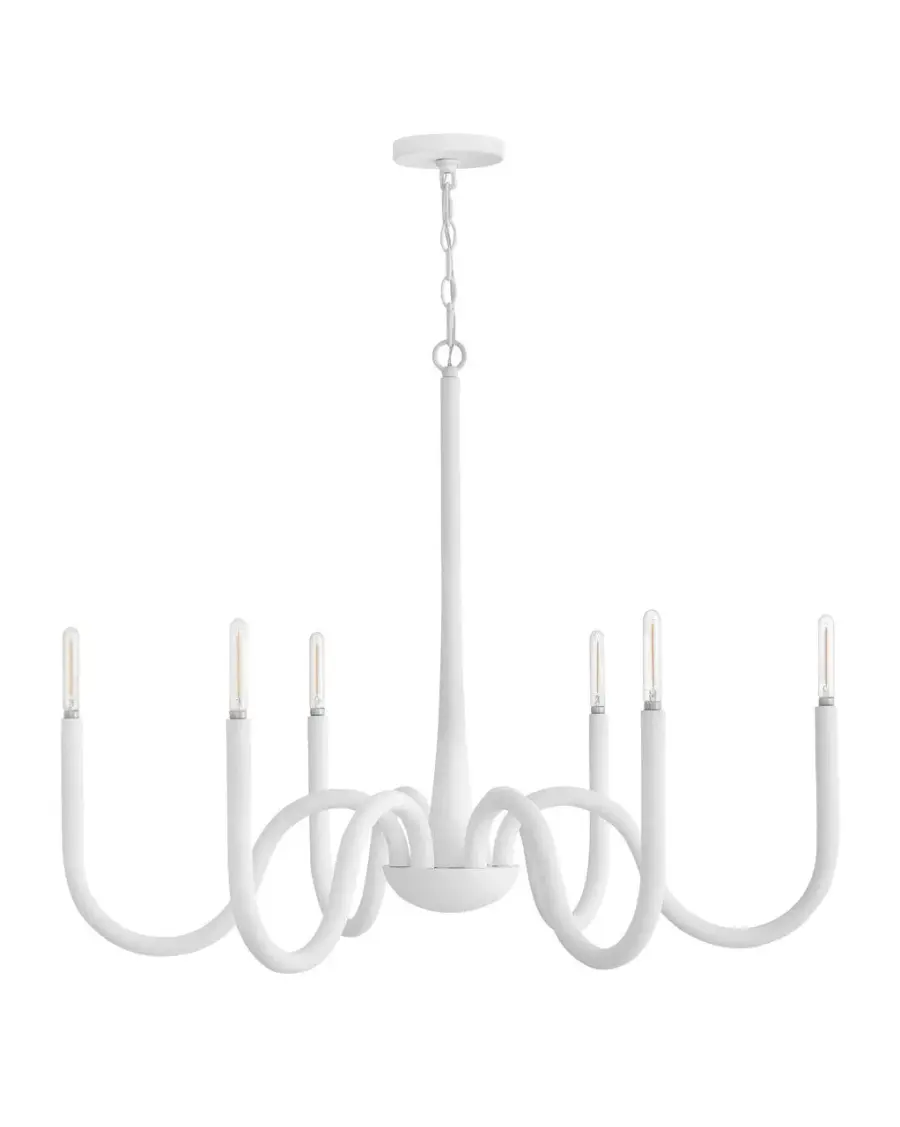 Maris LED Chandelier in Textured Plaster - Image 3