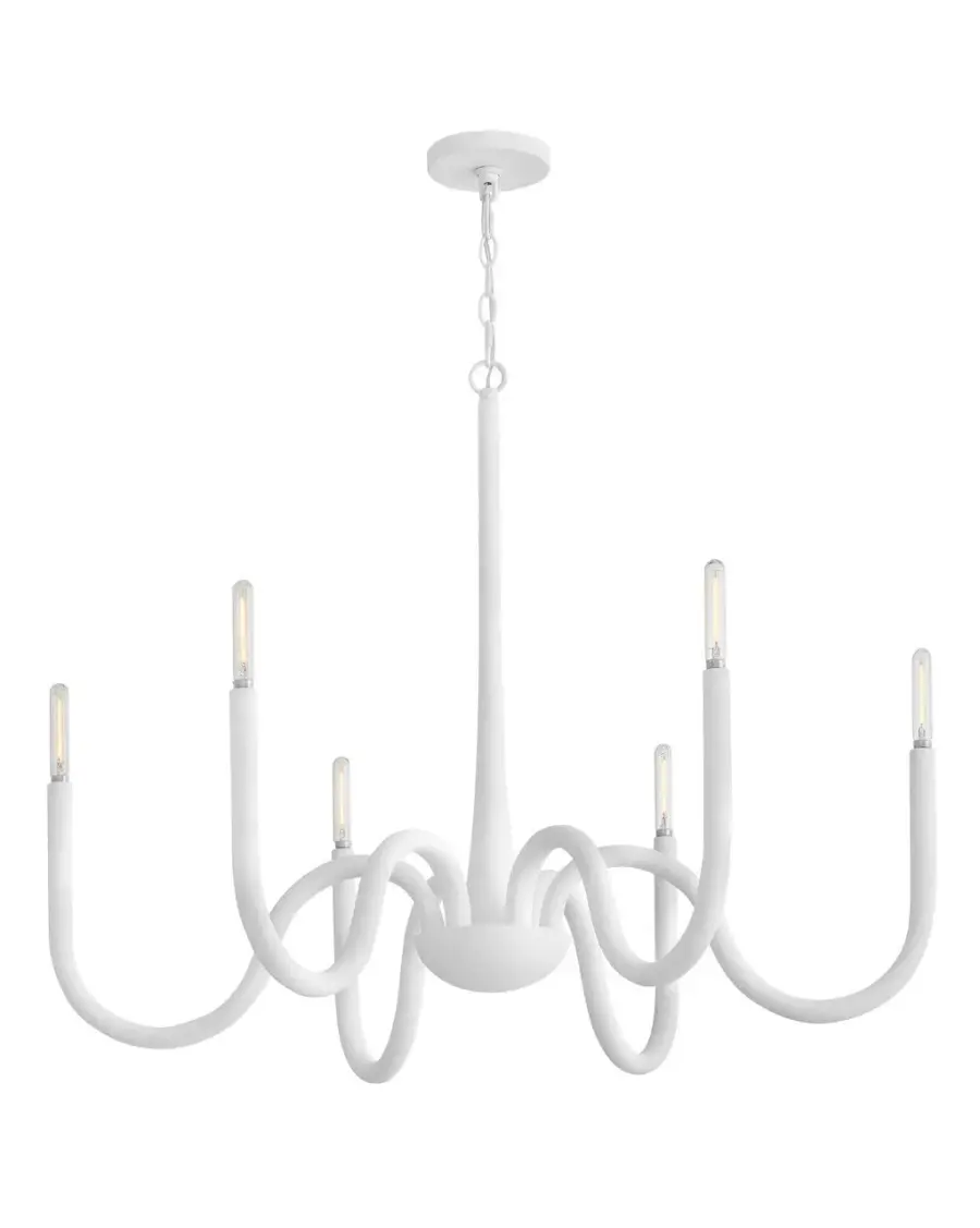 Maris LED Chandelier in Textured Plaster - Image 4