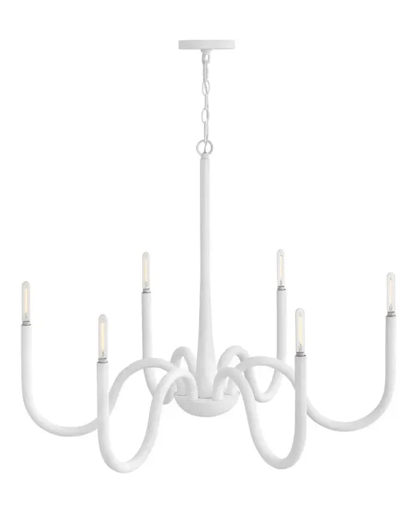 Maris LED Chandelier in Textured Plaster - Image 5