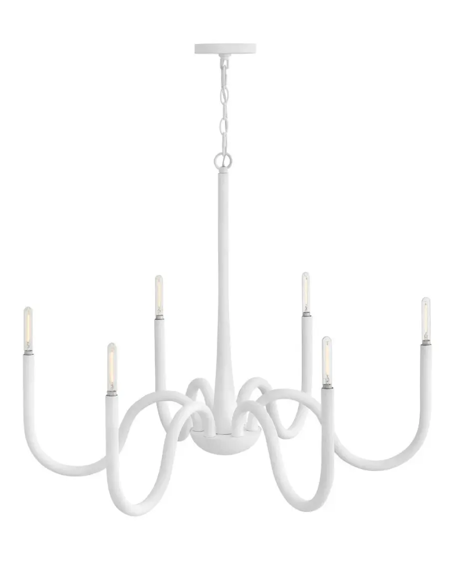 Maris LED Chandelier in Textured Plaster - Image 5