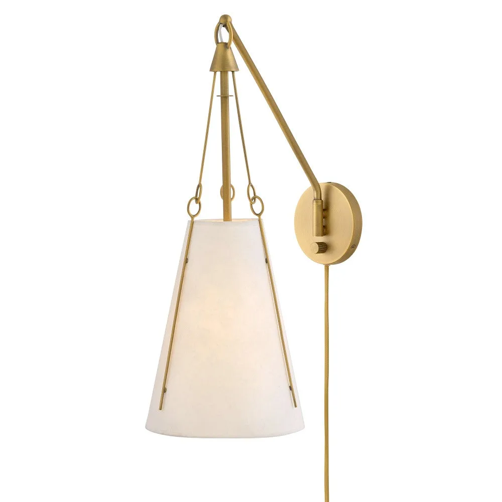 Danvers LED Wall Sconce in Lacquered Dark Brass
