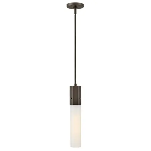For a profile that is unpretentious, yet unforgettable, view all the sides of Facet. Interesting angles combine with a bold center bracelet to create the edgy and contemporary look. Hexagonal etched glass is highlighted by a Black Oxide or Heritage Brass center and end caps of the same shape, while the hidden mounting hardware remains unseen to simply highlight the superior style. - alternate view