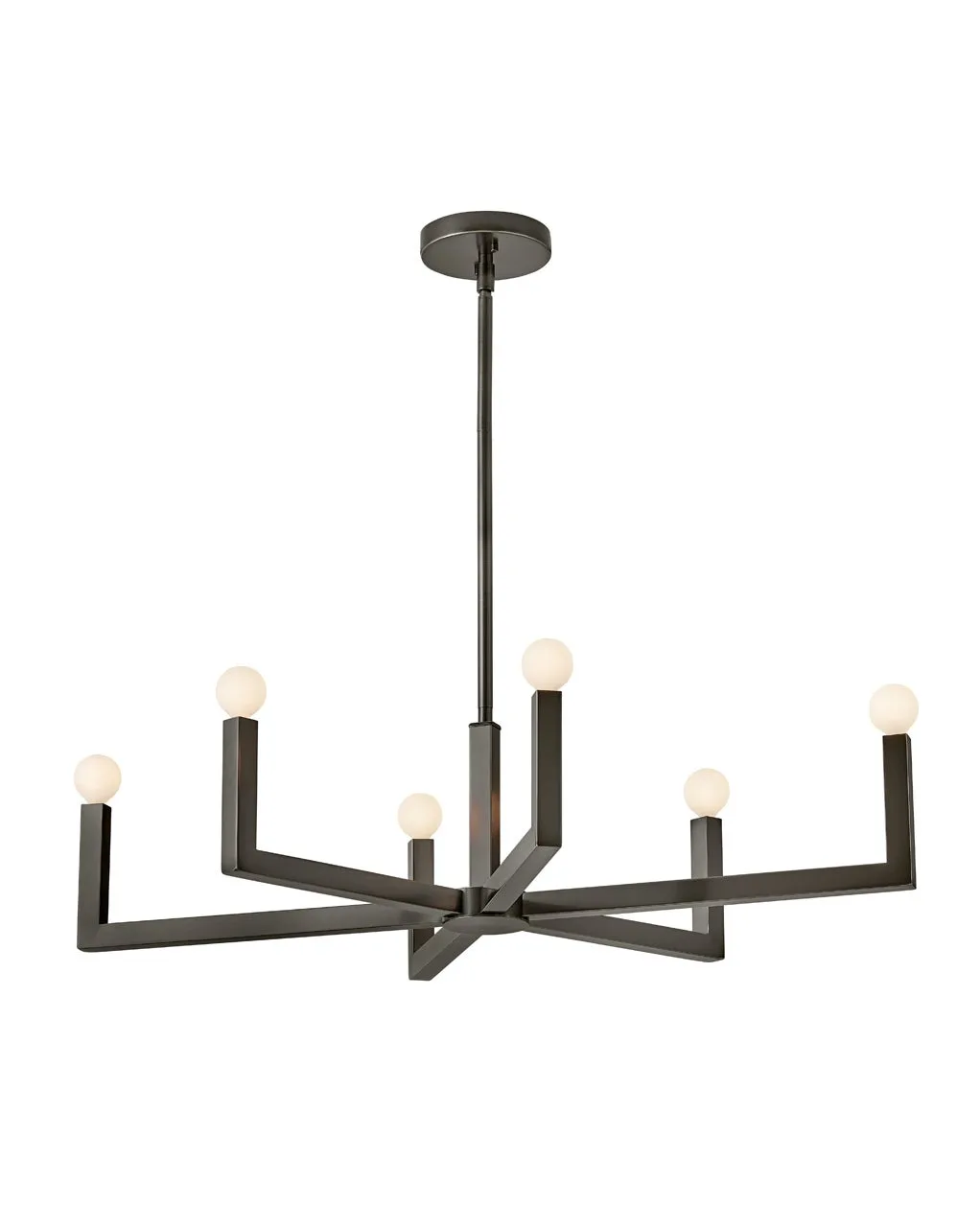 Ezra 6-Light LED Linear Chandelier in Black Oxide